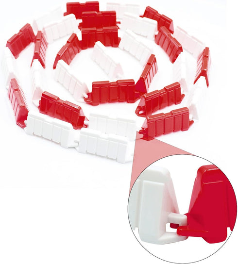Hobby Fans 120 Pieces RC Car Racing Track Drift Runway Drift Field Fence for 1/14 1/16 1/18 1/24 1/28 Mini RC Car (Red+White)...