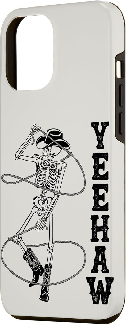 iPhone 14 Plus Western Cowboy Skeleton Yeehaw Rodeo Southern Country Music Case...