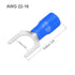 uxcell 100 Pcs Insulated U-Type Wire Connector Electrical Crimp Terminal 22-16 AWG for Electrical Projects Blue...