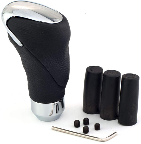 Leather Car Gear Knob, Manual Shift Stick Shifter Handle Fit Most MT Transmissions, Black...