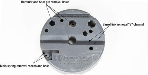 Wheeler Universal Bench Block with Non-Marring Construction and Multiple Uses for Pistols, Gunsmithing and Maintenance...
