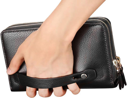 Mens Wallet Long Purse Leather Clutch Large Business Handbag Phone Card Holder Case Gift for Men Father Son Husband Boyfriend...