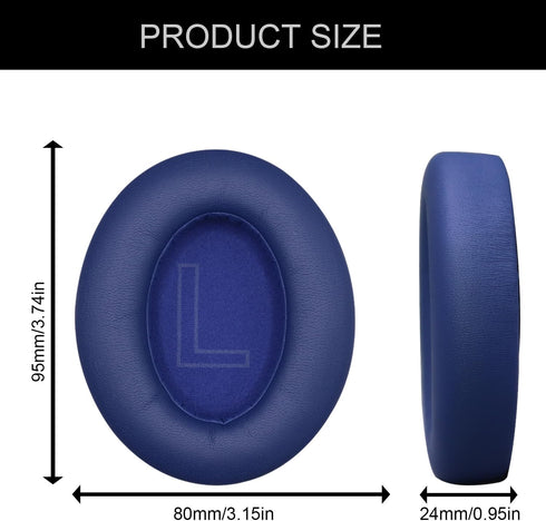 Replacement Ear Pads Cushions for Anker Soundcore Life Q20 Headphones,Soundcore Life Q20 Earpads with Comfortable Memory Foam & Protein Leather-Bl...