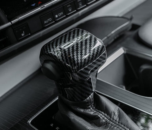 Car Interior Accessories Gear Stick Shift Knob Trim Sticker Head Trim Fit for Toyota Sienna 2021-2023 ABS 2PCS(Carbon Fiber Style)...