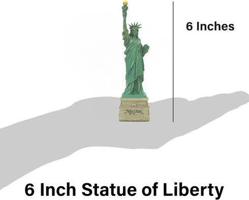 Statue of Liberty Replica 6 Inches Short Base & Copper Tint, Statue of Liberty Souvenirs, New York Souvenirs...