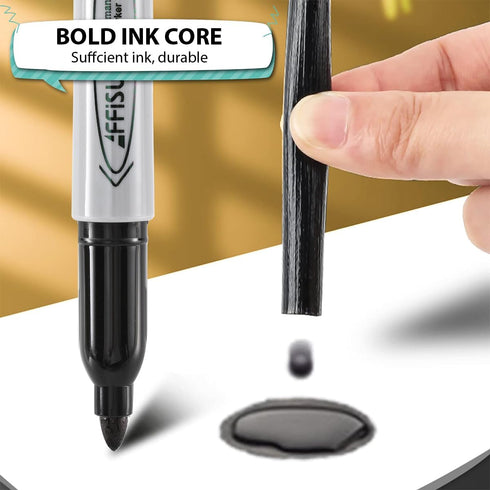 Permanent markers, 40 packs permanent markers bulk, quick drying in one second, waterproof, smooth, not easy to erase, durable, can be marked on g...