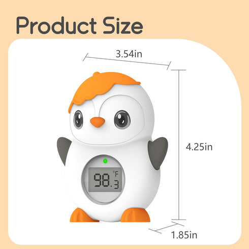 Baby Bath Thermometer Floating Toy for Infant Safety - Baby Water Thermometer for Bathtub with Auto On/Off & Temperature Warning - Bath Tub Toy Gi...