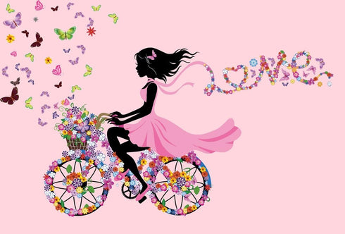 DEKOSH Girl Wall Decals for Kids Room | Wall Art Stickers with Butterflies and Flowers for Girls Bedroom Decor | Peel and Stick Girls Room Decorat...