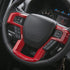 Voodonala Red Steering Wheel Cover Trim for 2015 2016 2017 Ford F150 F250 F350 Super Duty...