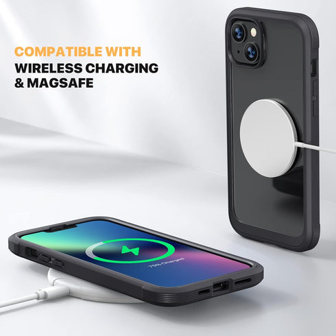 Diaclara Designed for iPhone 13 Case, Full Body Rugged Case with Built-in Touch Sensitive Anti-Scratch Screen Protector, Soft TPU Bumper Case for ...