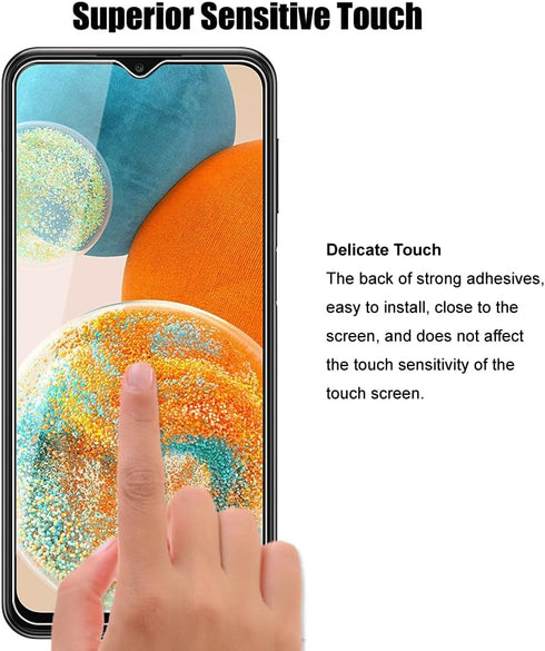 (3+3) For Samsung Galaxy A23 5G / 4G (3 Pack) Tempered Glass Screen Protector + (3 Pack) Camera Lens Protector Film, 9H Hardness, Anti Scratch, HD...