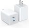 USB C Wall Charger 40W, 2 Pack Dual Port 20W PD 3.0 Type C Fast Charging Block, Durable Compact Power Adapter for iPhone 11/12/13/14/15/Pro Max, X...