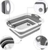 Kitchen plastic Portable 3-1n-1 Collapsible Foldable folding Silicone cutting Chopping Board., Medium, Gray and white...