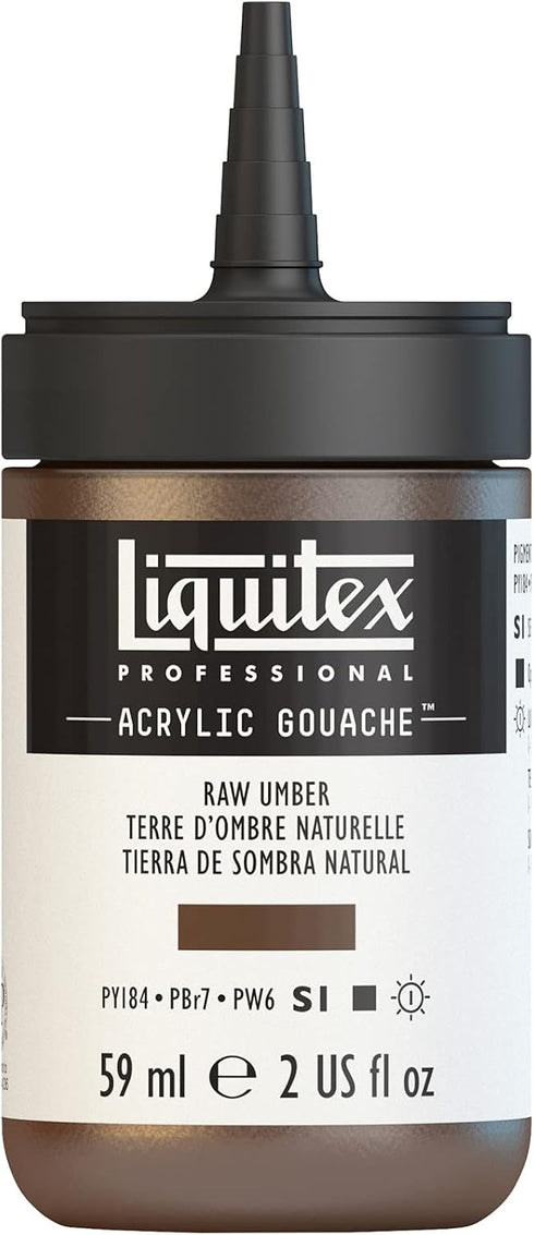 Liquitex Professional Acrylic Gouache, 2-oz (59ml) Bottle, Raw Umber...