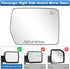 TOP-MAX F150 Passenger Right Side Mirror Glass Replacement Compatible with 2004-2014 Ford F150, with Holder Convex Heated Mirror for 4L3Z17K707DA ...