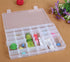 Adjustable 36 Compartment Slot Clear Plastic Storage Craft Box Organizer Container Case Tool for Jewellery Hair and Make Up Comestic Accessories...