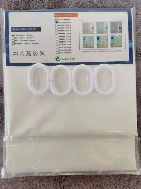 Small Shower Curtain Liner Ipx4 Waterproof, Soft Narrow Stall 47x71 Inch,RV Travel Trailer - Camper Shower Curtain with 8 Hooks and 4 Bottom Magne...