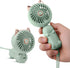 QearFun Handheld Fan Portable, Mini Hand Held Fan with USB Rechargeable Battery, 3 Speed Personal Desk Table Fan with Base, 8-12 Hours Operated Sm...