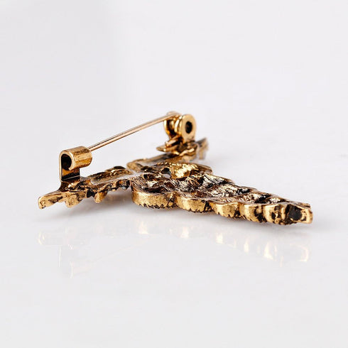 Golden Caduceus Symbol Brooch Pin Jewelry Gift for Dcotor Medicine Emergency Medical Service EMT...