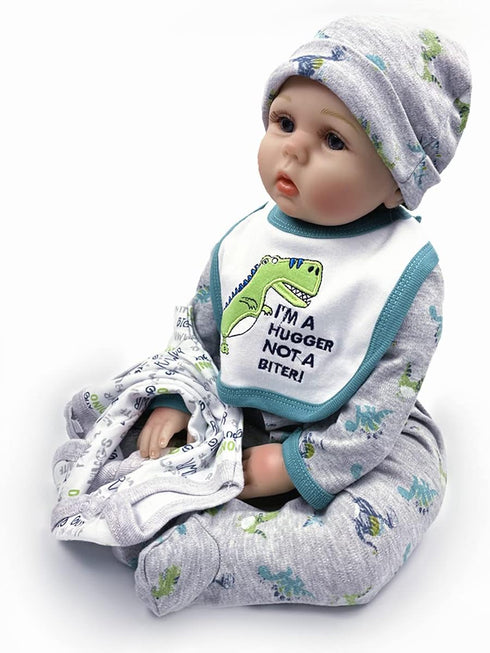Reborn Baby Doll Clothes Boy 22 inch Accesories Outfits 5 Piece Set for 20-22 inch Reborns Doll Newborn Baby Boy Doll Clothing...