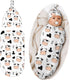 Cute Cow Print Swaddle Blanket Hat Set for Boys Girls, Soft Cow Newborn Sleeping Sack Receiving Blanket Shower Gift...
