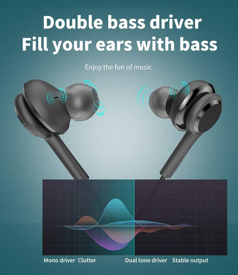 3.5mm Wired Headphone(2pack) Headset with Microphone Computer PC Laptop Gaming Jack Earbud Video Game Headset in Ear Phone Compatible for Galaxy S...