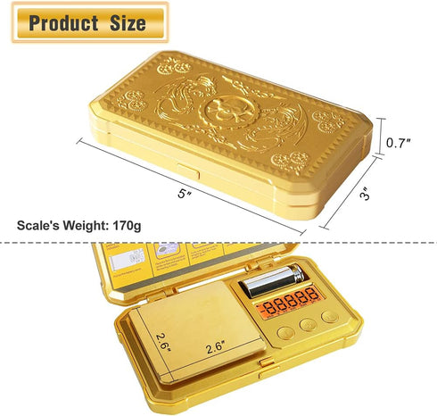 Fuzion Gram Scale 200g/0.01g, Jewelry Scales Digital Weight Grams and Ounces, Digital Pocket Herb Scale with 6 Modes, Tare for Herbs, Jewelry, Sma...