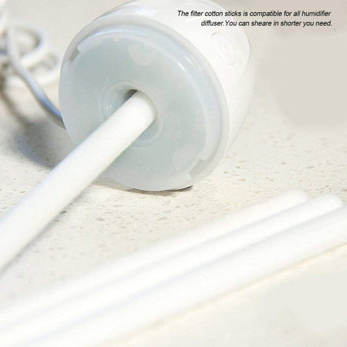 Fdit 10 Packs Humidifier Filter Sticks Wick Replacements Mini Personal USB Humidifier Replacement Sponges Refill Stick Humidifier Diffuser Cotton Sticks