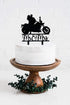 Motorcycle Cake Topper, Black Acrylic Bride & Groom, Funny Mr & Mrs, Wedding/Engagement/Bridal Shower Party Decor...