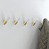 Franklin Brass Modern Slant (5-Pack) Single Wall Hooks 1-Prong Coat/Hat Pure White/Brass Hooks for Hanging Wall Mount Hanger Clothes, Purse, Bag, ...
