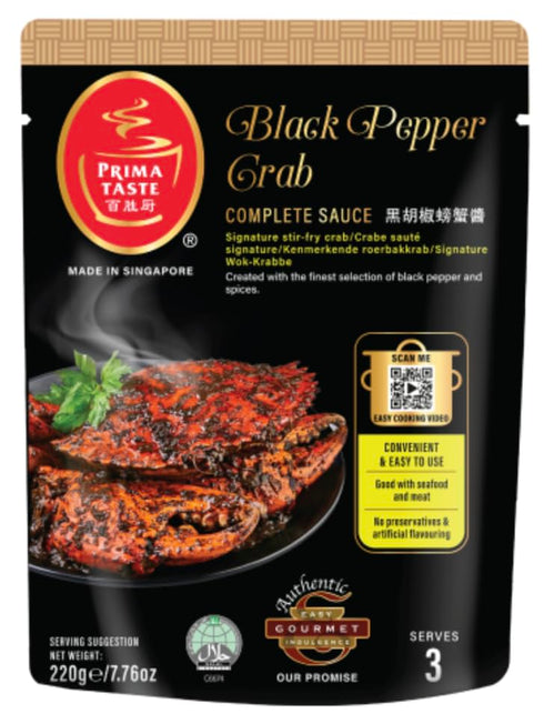 Prima Taste Complete Sauce Black Pepper Crab, 220g, 1 Packet...