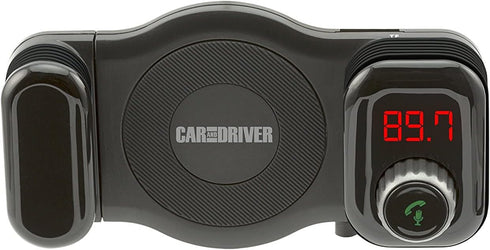 Car and Driver Bluetooth FM Transmitter | Car Vent Phone Mount Featuring Streaming Audio, TF Card Slot, Hands-Free Calling, USB Charging, Siri Com...