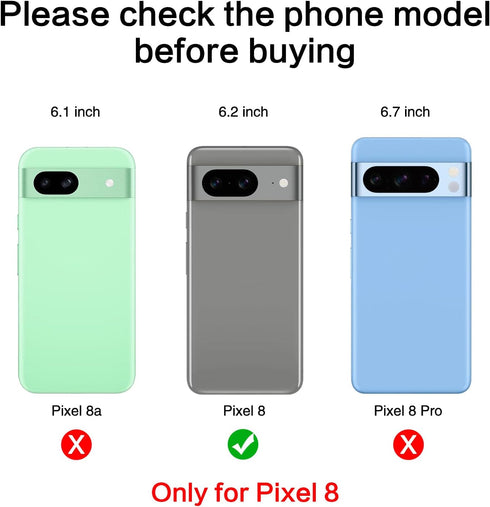 2 PCS for ASDAWN Back Rear Camera Lens Glass Replacement for Google Pixel 8 with Pre-Installed Adhesive, 6.2 Inches Pixel 8 Back camera Lens Glass...