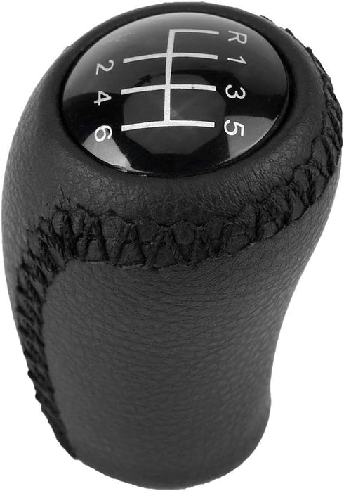 Qiilu Leather Gear Stick Shift Knob Shifter Head Cover for Mazda 3 BK BL/5 CR CW/6 II GH 05-14...