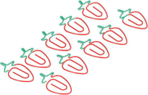 Paper Clips Clips, 100pcs Strawberry Paper Clips Office Clips Set Paperclips and Paper Clamps for Office and School Supplies Document Organizing...