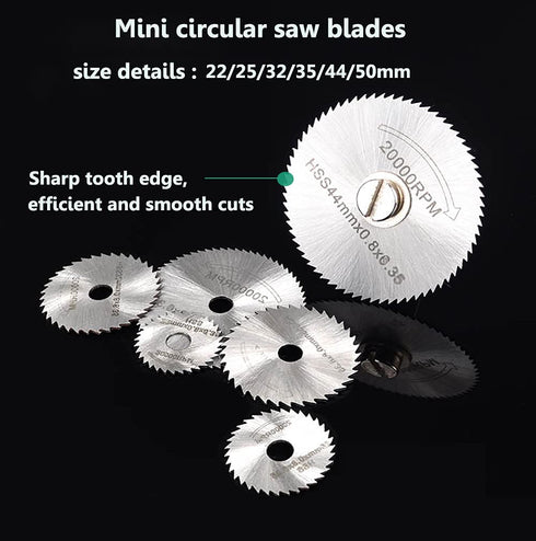 Cutting Wheel Set for Dremel Rotary Tool, HSS Circular Saw Blades, Resin Cutting Discs, 545 Diamond Cutting Wheel, Accessories Cutting Discs with ...