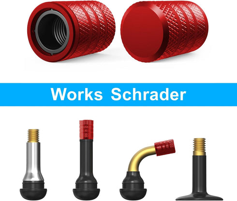 Tire Valve Stem Caps, Red(4 Pack)...
