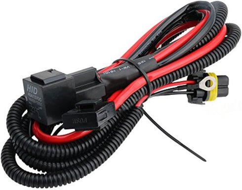 O-NEX HID Relay Harness 40A 12V 35W/55W Heavy Duty Universal for H1 H3 H7 H10 H11 9005 9006 9145 5202 880 Xenon HID Battery Wiring Kit...