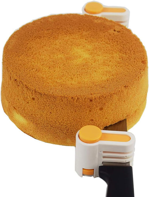 2PCS DIY Cake Slicer, Stratification Auxiliary, Bread Slice, Toast Cut, 5 Layers Leveler Slicer, Kitchen Fixator Tool (2, Orange)...