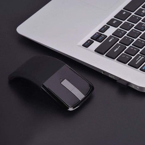 Foldable Wireless Touch Mouse, Arc Touch Mouse Mice with 143 Receiver for PC Laptop Smart TV, Stylish Appearance(Black)...
