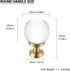 5-Pack Cabinet Crystal Knobs Solid Brass Base, Drawer Round beacon Spherical Gold Knobs, 1-Inch Diameter, Modern Kitchen Cabinet Knobs Brushed Bra...