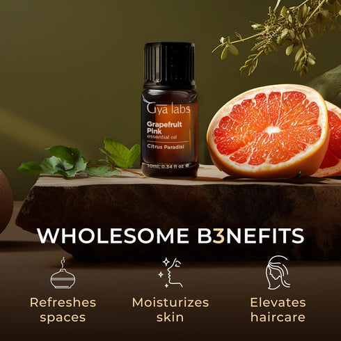 Gya Labs Grapefruit Essential Oil for Skin & Diffuser - 0.34 Fl Oz - 100% Pure Natural Grapefruit Oil for Skin, Hair, Aromatherapy DIY & Candle Ma...
