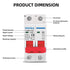 DC Miniature Circuit Breaker 2P 1000V 63A Solar Mini Circuit Breaker Battery Switch Thermal Magnetic Trip DIN Rail Mount DC Disconnect Switch DC M...