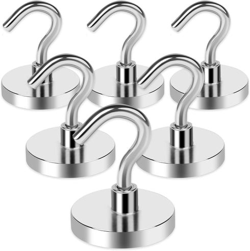 LOVIMAG Magnetic Hooks Havy Duty, 80LBS Strong Magnetic Hooks for Refrigerator, Neodymium Magnet Hooks for Hainging,Magnetic Hanger for Wall, Lock...