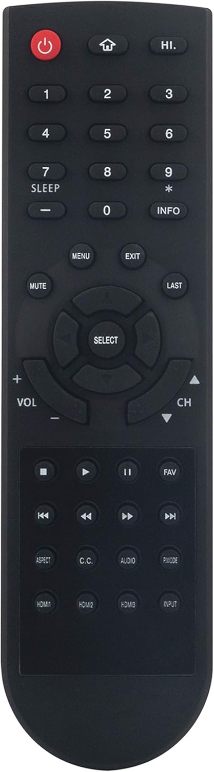 850137184 Replaced Remote fit for Hitachi TV LE39A309 24A3 LE32A509 LE32E6R9 LE40A509 LE43A509 LE43A6R9 LE49A509 LE50A6R9 LE55A6R9...