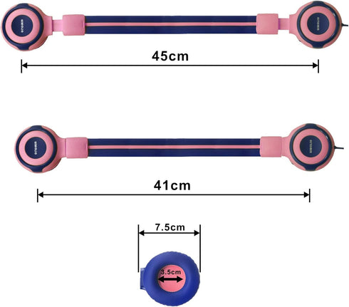 SIMOLIO Kids Headphones with 75dB,85dB,94dB Volume Limited & Share Jack, Headphones for Girls with Mic, Durable Children Headphones with Safe Volu...