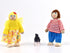 Wooden Dollhouse People, 2-4 inches Doll House Dolls Family with 2 Pets (Dog and Cat)...