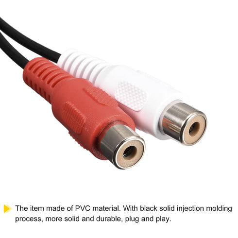 MECCANIXITY RCA Female Plug Jack Connector Adapter to Bare Wire Open End Audio Video RCA Cable for Amplifier Speaker Wire Pack of 2...