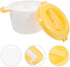 CALLARON Microwave Rice Cooker Steamer Bowl: Portable Oven Food Steamer Pot Small Pasta Cooker Fish Vegetable Steaming Bowl Food Container Ramen C...