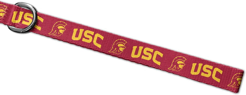 USC Trojans Collars and Leashes | Officially Licensed | Adjustable-Fits All Pets! (6 Ft Leash)...